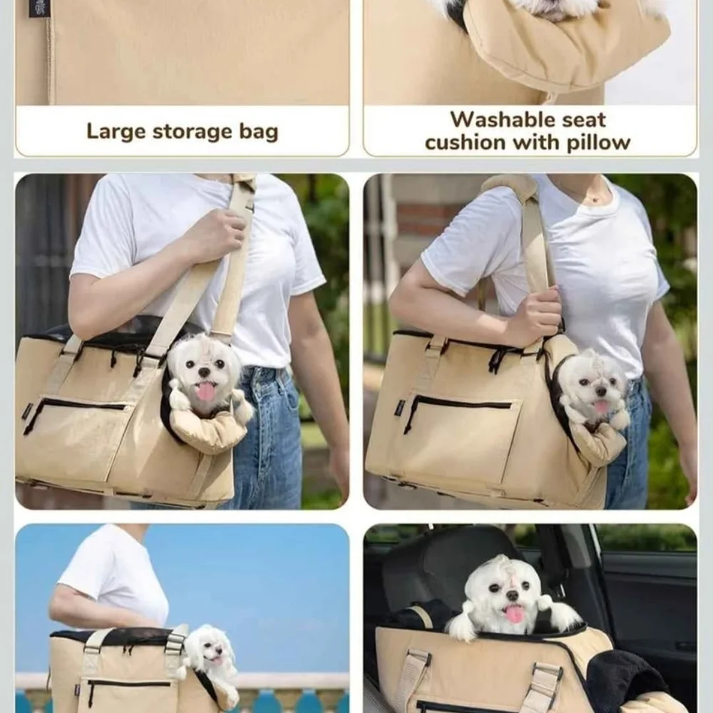 BurgeonNest Dog Purse Carrier for Small Dogs and Cats Soft Sided Cozy Plush NWOT